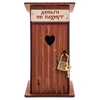 Туалет копилка 1 кабинка "Деньги не пахнут" окрашенная во Биробиджане